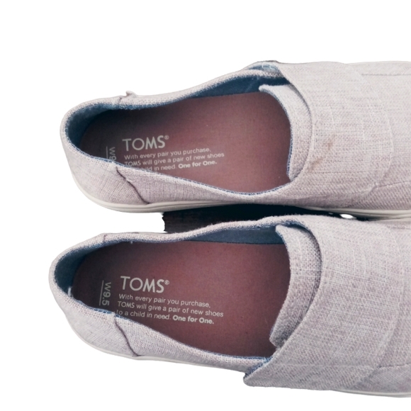 Toms Altair Women Canvas Pale Pink Metallic Hook & Loop Sneakers - Picture 6 of 10